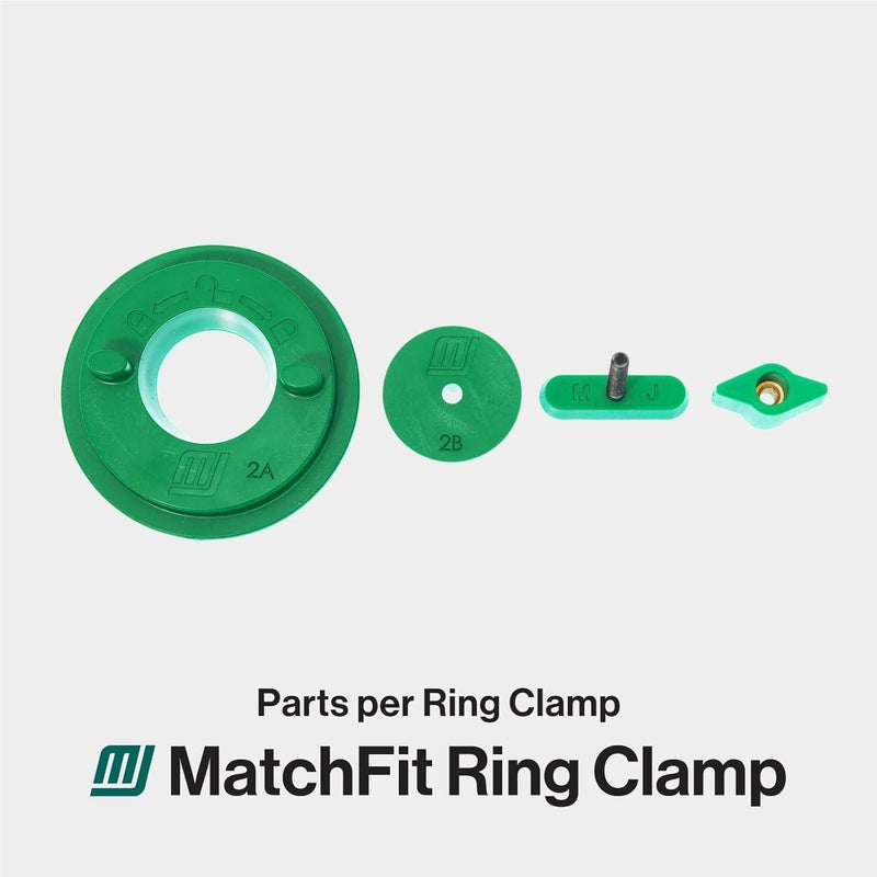 MICRO JIG Matchfit Ring Clamps (2-Pack) - Twist-to-Tighten Cam-Action Clamps for Dovetail Track System - Low Profile, Secure Workholding for Woodworking, CNC, Router, and more, CN-P2K2 - Image 5